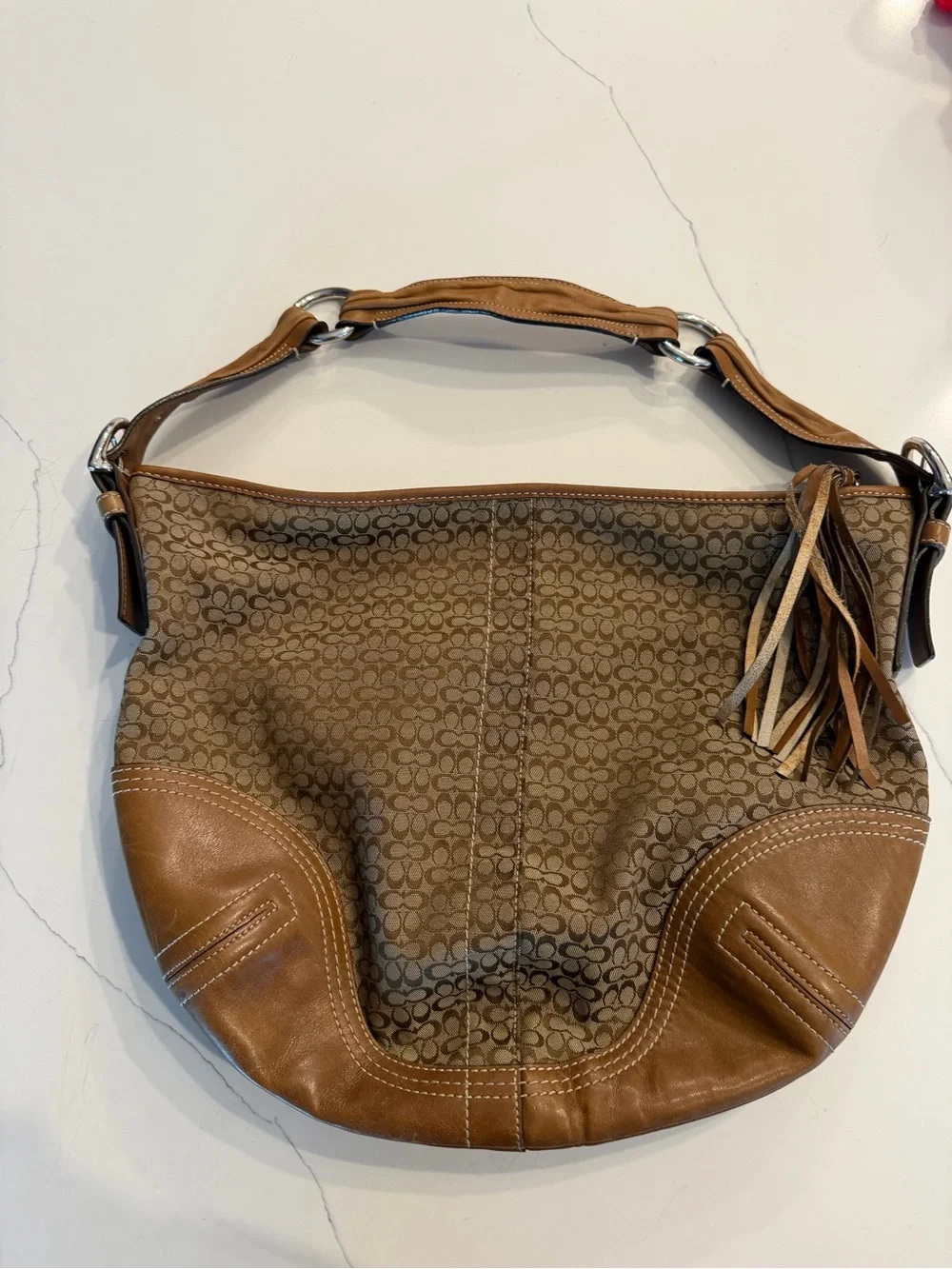 Coach Vintage Y2K Signature Hobo Handbag